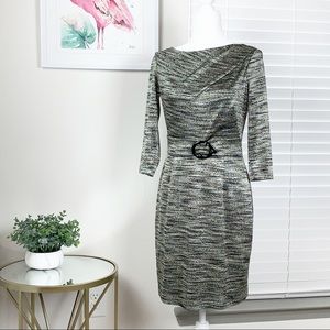 David Meister knitted sheath dress